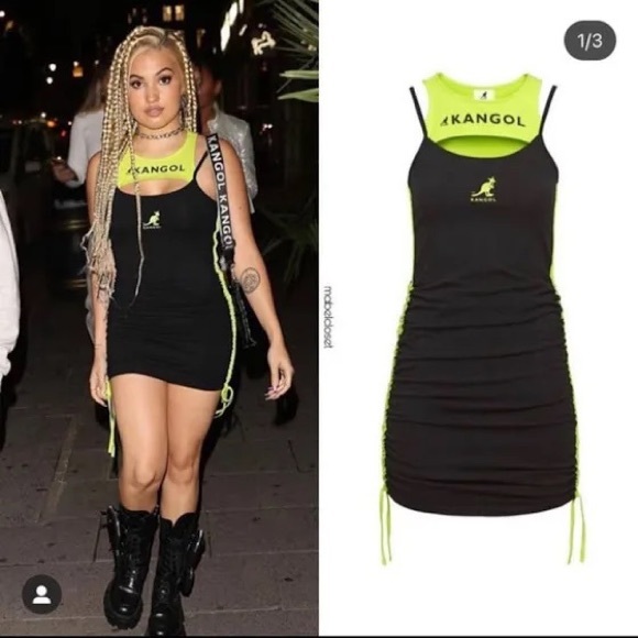 Kangol X H&M neon dress Size S - Picture 2 of 2